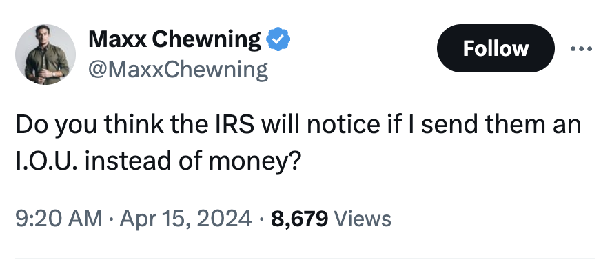 printing - Maxx Chewning Do you think the Irs will notice if I send them an I.O.U. instead of money? 8,679 Views